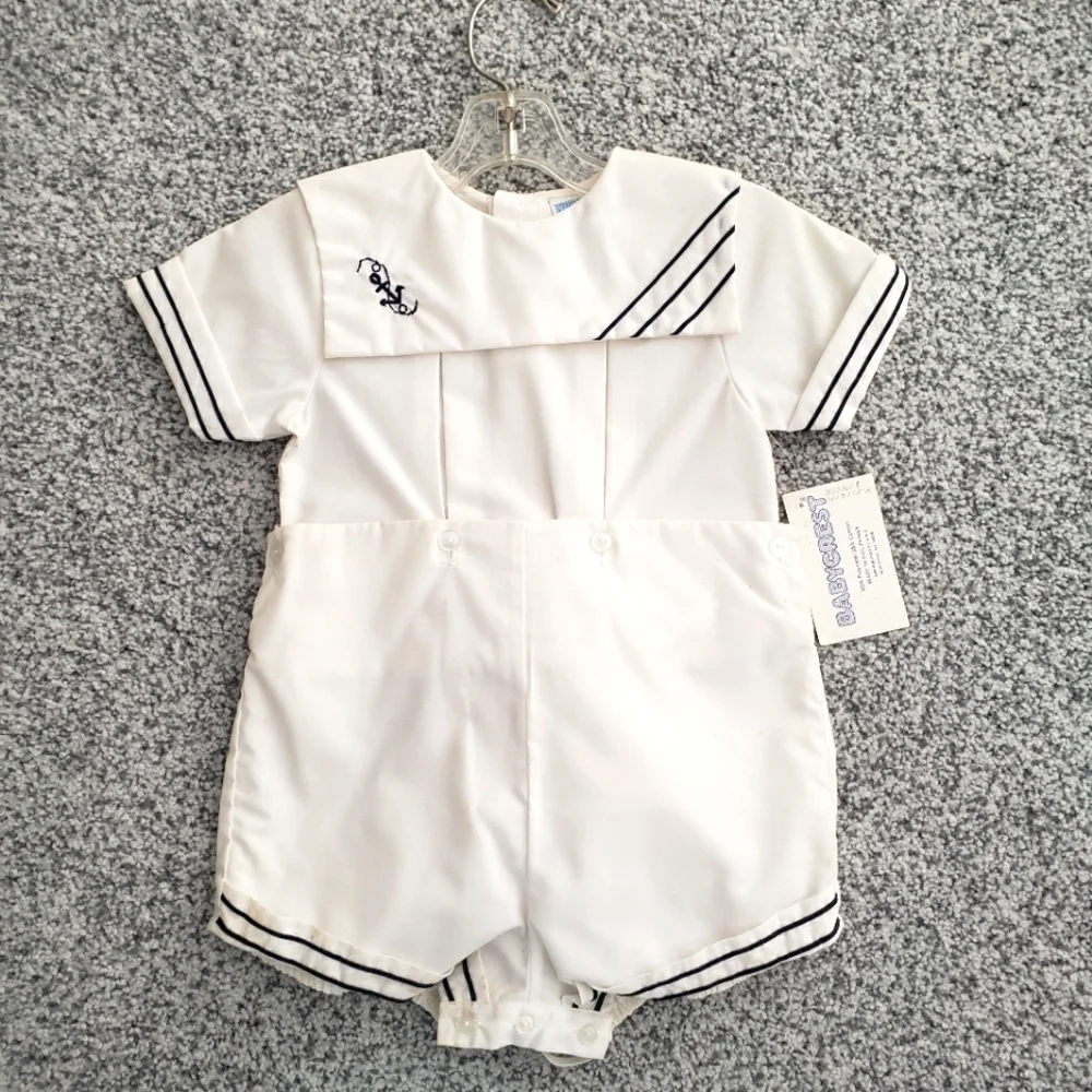 3 piece 12 mo baby sailor outfit with hat